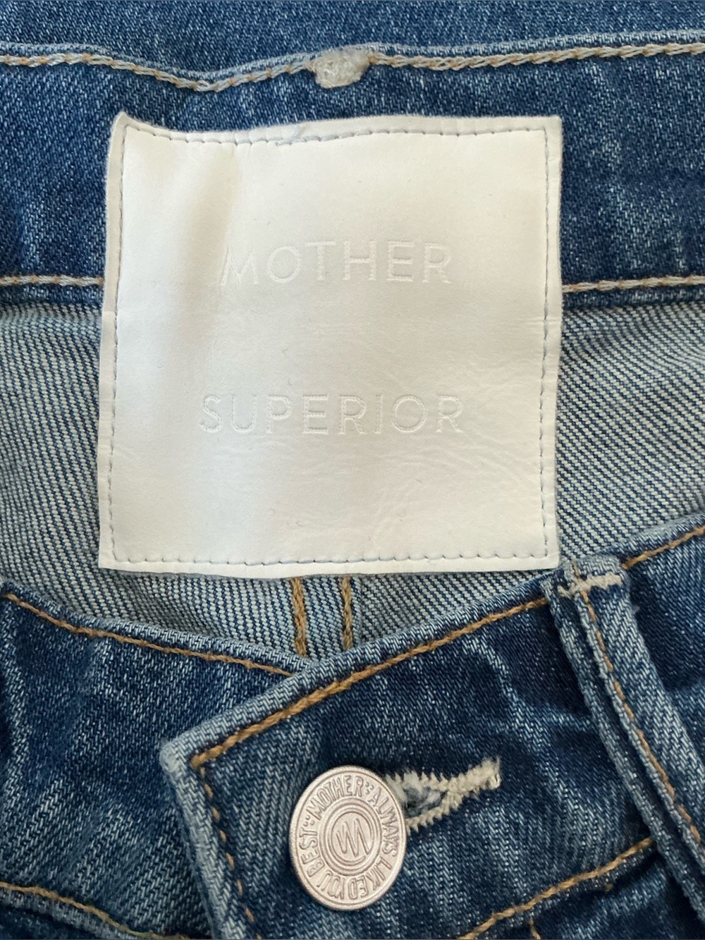 MOTHER SUPERIOR Jeans Hustler Flood Fray Beer Me Blue Size w7 - Picture 10 of 16